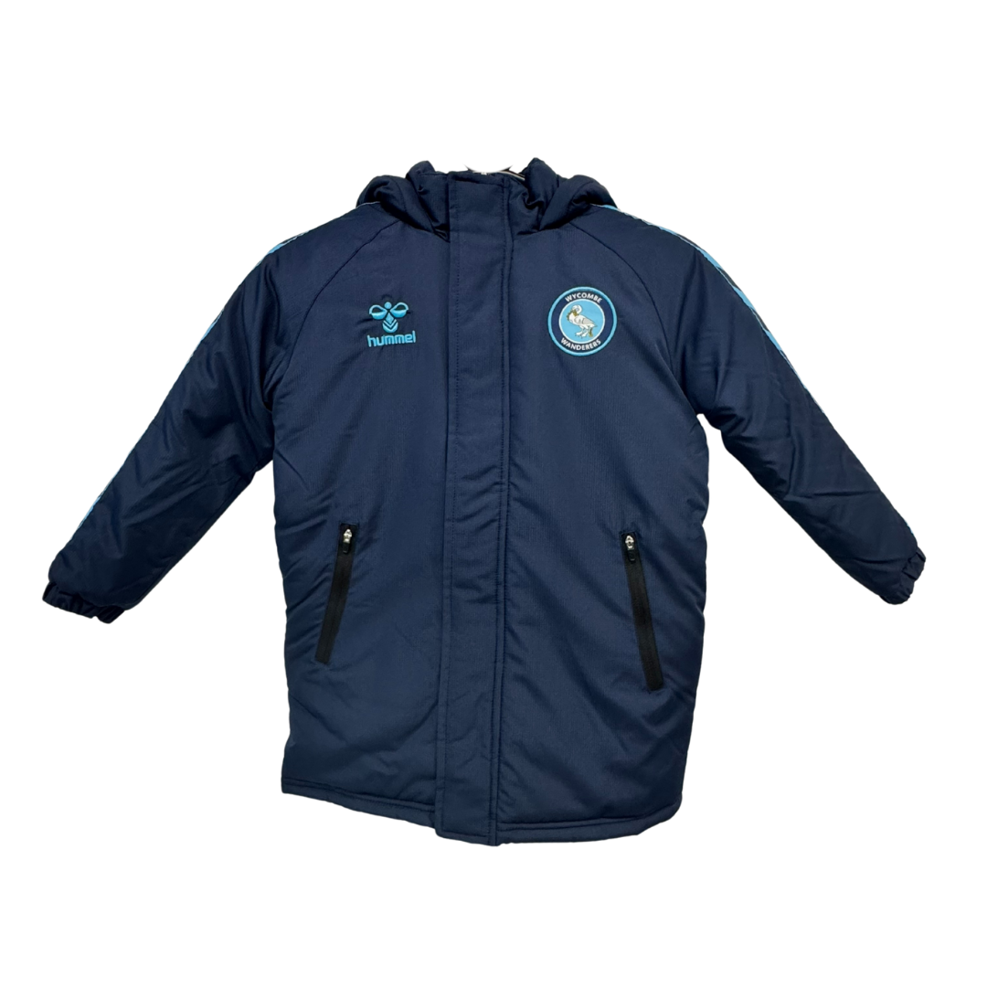 2025/2026 Youth Player Bench Coat - Navy/Sky