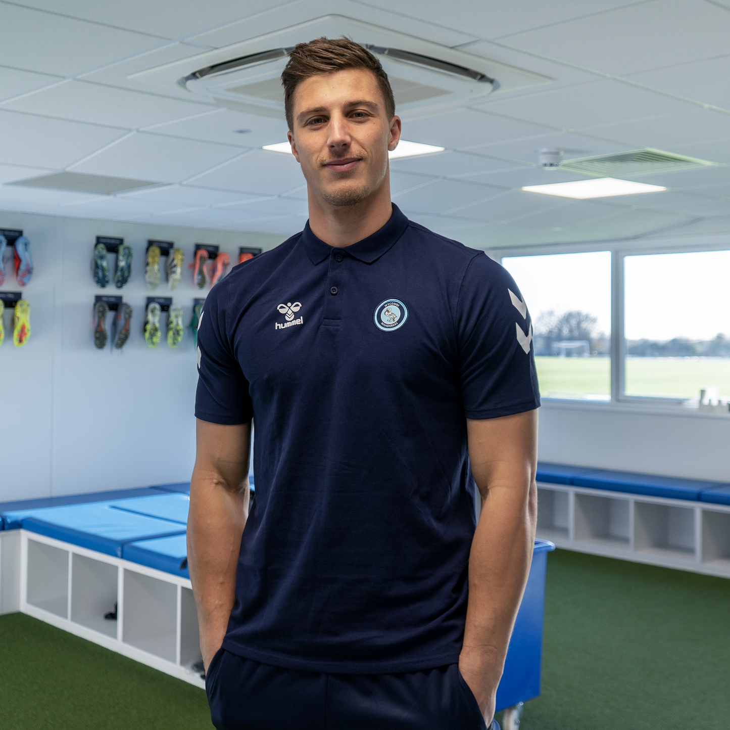 Navy HML GO 2.0 Chevron Polo - Adult